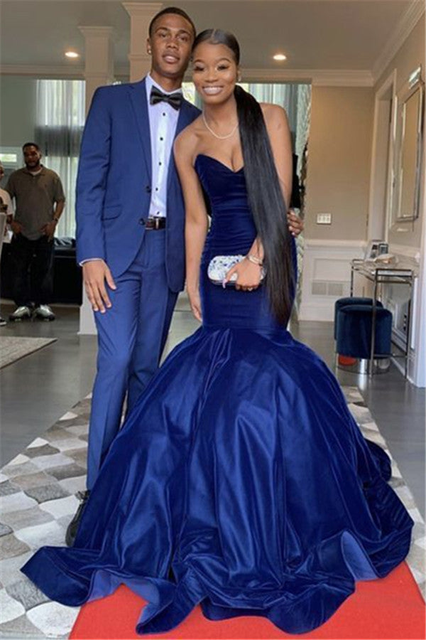 Amazing Navy Blue Two Pieces New Arrival Prom Suits for Men-Dbrbridal