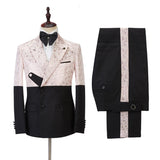 Amazing Peaked Lapel Slim Fit Bespoke Men's Prom Suits Online-Dbrbridal