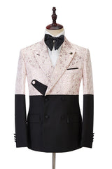 Amazing Peaked Lapel Slim Fit Bespoke Men's Prom Suits Online-Dbrbridal