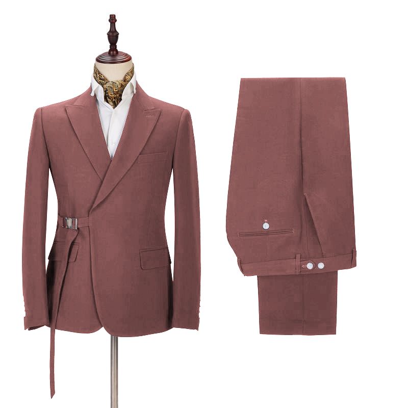 Amazing Peaked Lapel Two Pieces Prom Outfits for Men-Dbrbridal