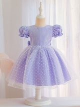 Cameo Brown Jewel Neck Short Sleeves Formal Kids Pageant flower girl dresses-Dbrbridal
