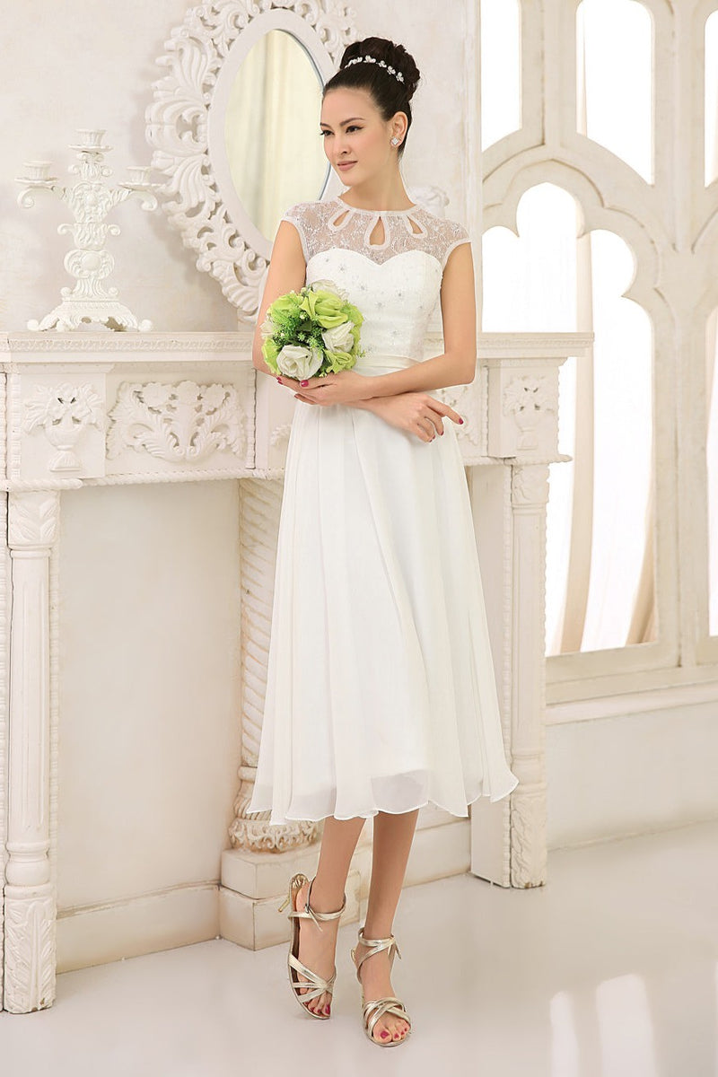 Casual Wedding Dresses Ivory Lace Chiffon Beach Wedding Dress with Beaded Dbrbridal Casual Wedding Dresses Ivory Lace Chiffon Beach Wedding Dress with Beaded Dbrbridal