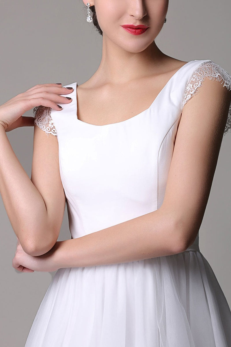 Casual Wedding Dresses Tulle Scoop Neck Knee Length Short Bridal Dress Dbrbridal Casual Wedding Dresses Tulle Scoop Neck Knee Length Short Bridal Dress Dbrbridal