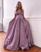 Charming Spaghetti-Straps Stromy Blue, Mauve Chic Sequins Formal Dresses-Dbrbridal