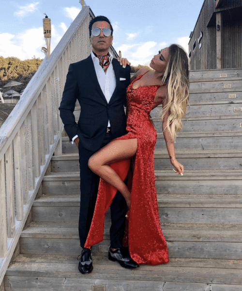 Chic Red Sequin Prom Dresses Halter Neck Backless High Slit Party Dres Dbrbridal Chic Red Sequin Prom Dresses Halter Neck Backless High Slit Party Dres Dbrbridal