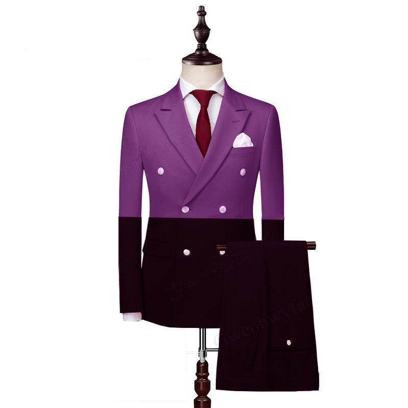 Classy Double Breasted Peaked Lapel Men's Prom Suits-Dbrbridal