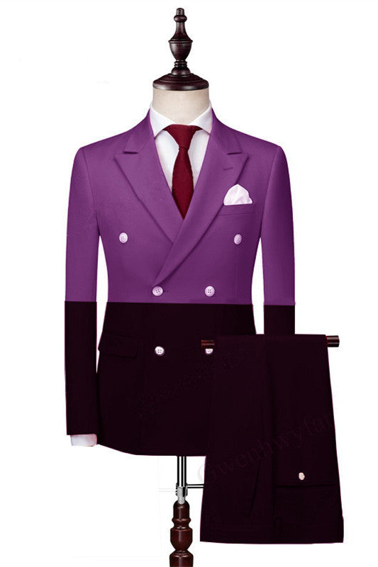 Classy Double Breasted Peaked Lapel Men's Prom Suits-Dbrbridal