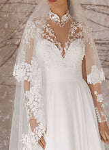 Elegant Chiffon Lace Wedding Dresses-Dbrbridal