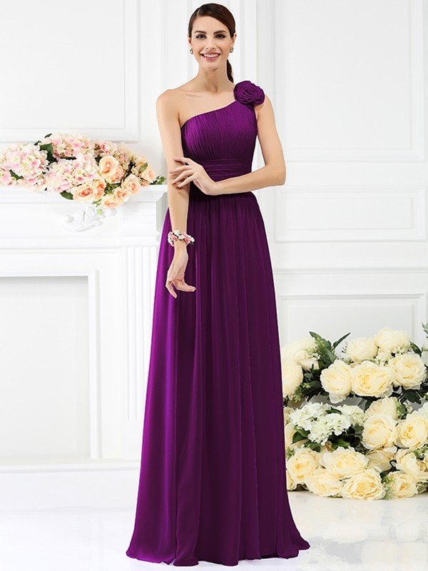 flower shoulder bridesmaid dress Hollis Chic One Shoulder Slit Floor Length Floral Lace Bridesmaid Dresses, Burgundy