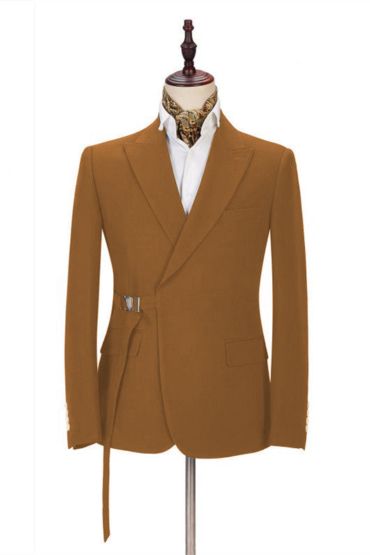 Elegant Slim Fit Two-Piece Peaked Lapel Prom Suits for Men-Dbrbridal