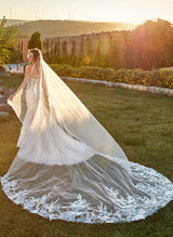Elegant Sweetheart Court Train Lace Wedding Dress Mermaid Fitted-Dbrbridal