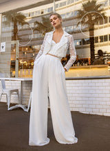 Elegant Sweetheart Sheath Wedding Dress Short Sleeves Floor-Length Hem-Dbrbridal