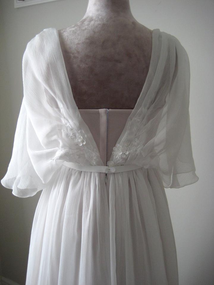 Elegant Wedding Dresses V Neck Half Sleeves Backless Lace Bridal Gown-Dbrbridal