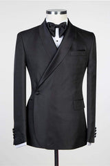 Fabulous Black New Arrival Shawl Lapel Men Suits for Wedding-Dbrbridal