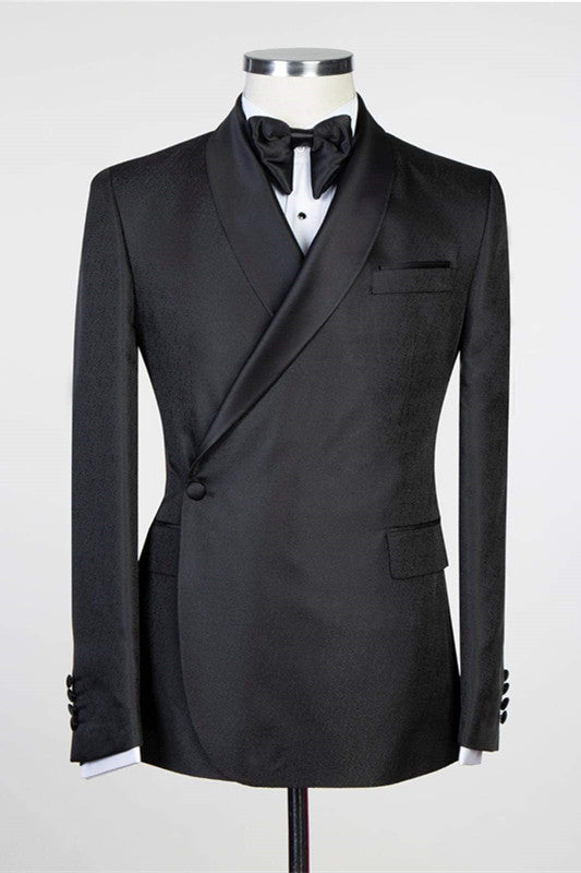 Fabulous Black New Arrival Shawl Lapel Men Suits for Wedding-Dbrbridal