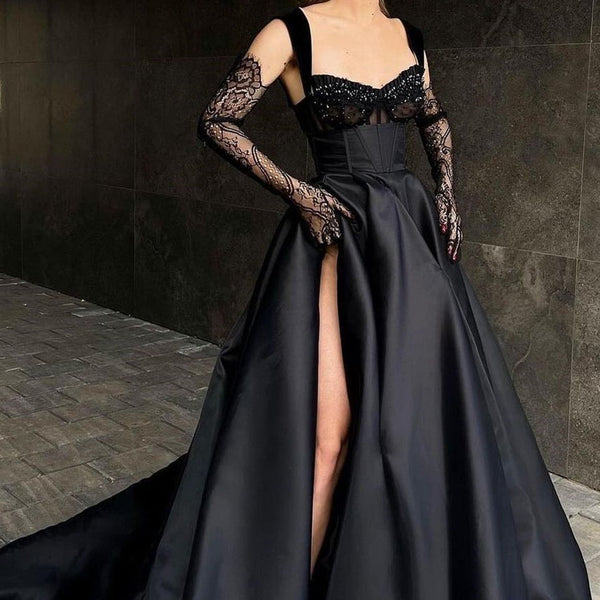 cute black long dress Glamorous Lace Sleeveless Evening Party Gowns Long Slit Onl – Dbrbridal Dress Color & Size - Fits Snug:Green - 4T SALE! Starting @ 499😍 Elevate your evening look january_2026_mailer