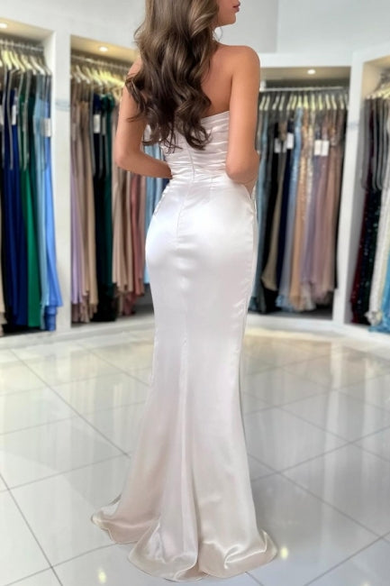 Glamorous sweetheart Sleeveless Evening Party Gowns Front Split Long-Dbrbridal