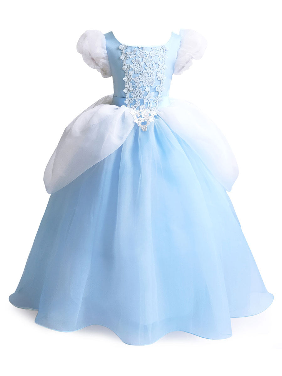 Jewel Neck Short Sleeves Kids Pink Social Party Dresses