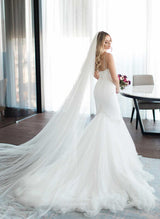 Mermaid Fitted Elegant Sweetheart Wedding Dresses Beaded-Dbrbridal