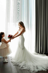 Mermaid Fitted Elegant Sweetheart Wedding Dresses Beaded-Dbrbridal