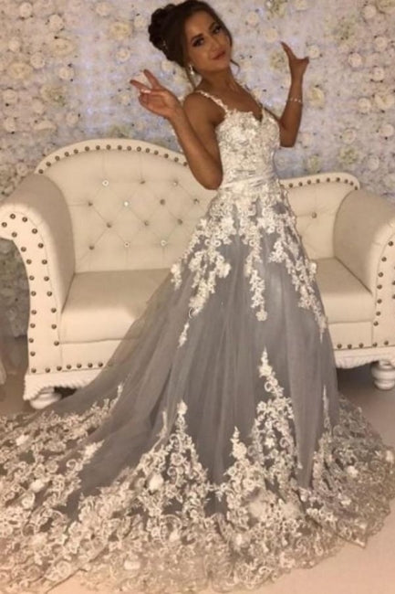 Modern Sleeveless Sweetheart Prom Dresses With Lace Long-Dbrbridal