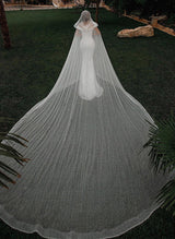 Off-The-Shoulder Sleeveless Sequined Mermaid Fitted Wedding Dresses-Dbrbridal