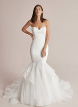 Retro style Elegant Sweetheart Mermaid Fitted Wedding Dresses Organza-Dbrbridal