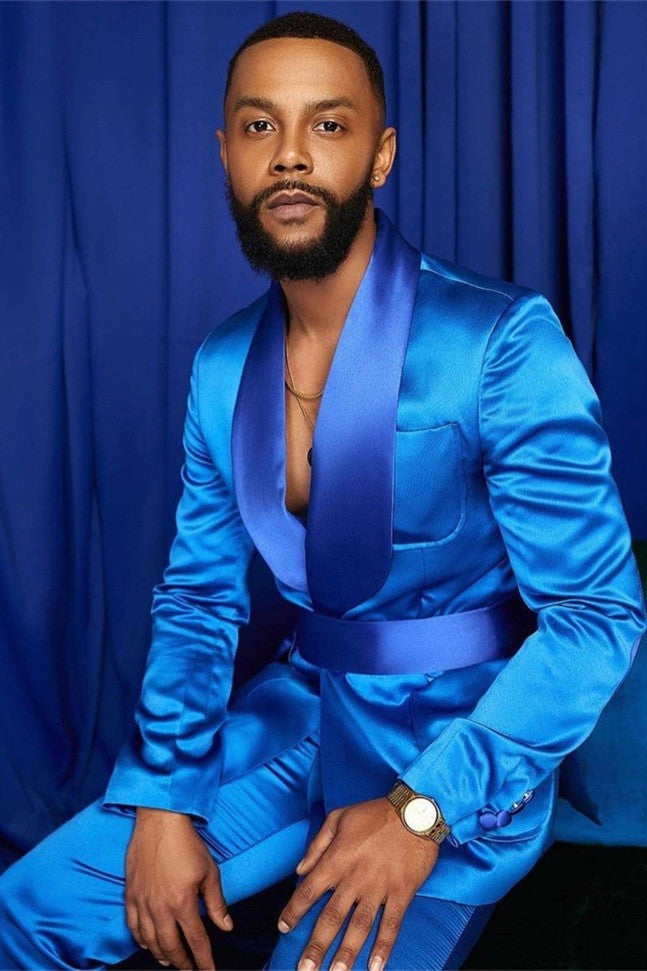 Shawl Lapel Bespoke Men's Prom Suits-Dbrbridal