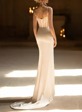 Sleeveless Summer Beach Wedding Dresses Appliques Lace-Dbrbridal