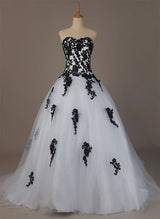 Strapless Sleeveless Tulle Lace Court Train Wedding Dress Appliques Lace-Dbrbridal