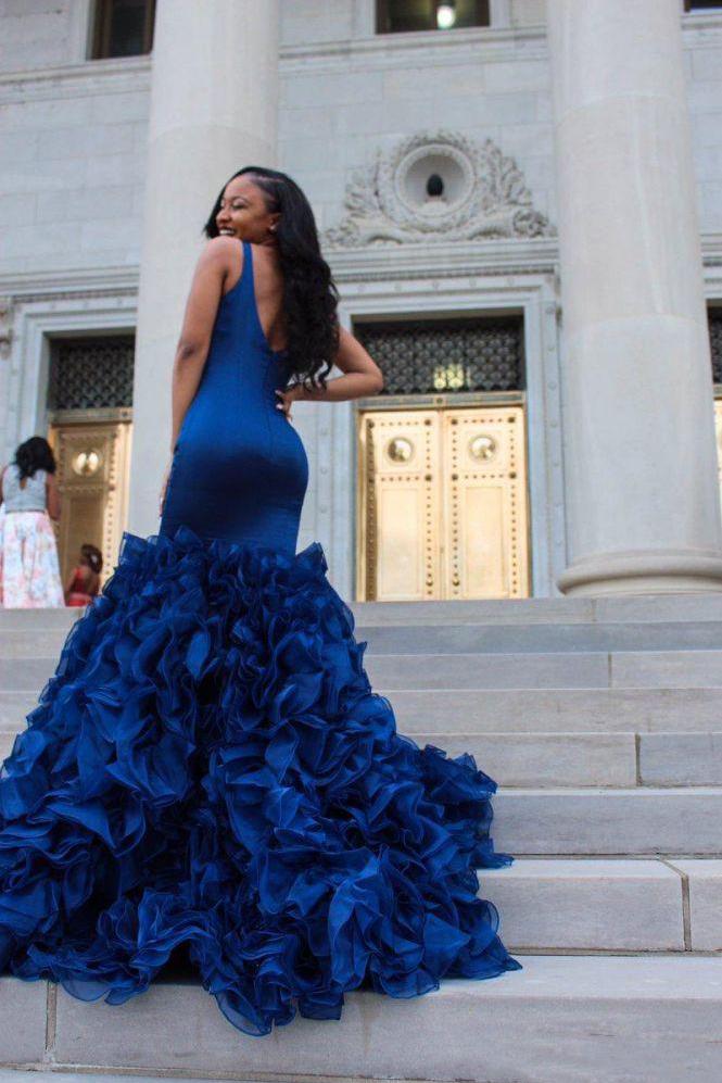 V-Neck Party Dresses Ruffles Mermaid Evening Party Gowns Dbrbridal V-Neck Party Dresses Ruffles Mermaid Evening Party Gowns Dbrbridal