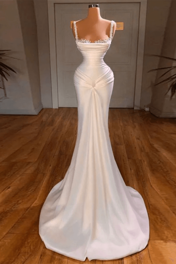 Fairy Mermaid Strapless Chiffon Lace Long Prom Dress,Formal Dress