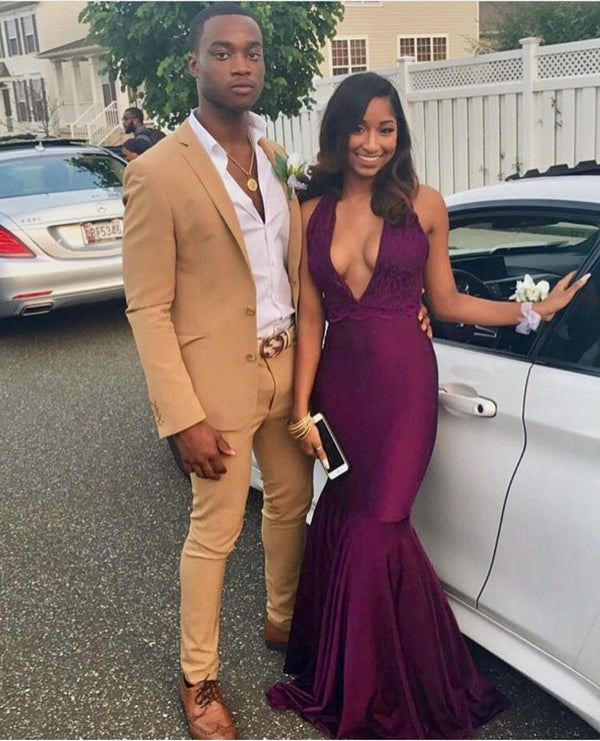 Yellow Notched Lapel Cotton Boy Prom Outfits-Dbrbridal